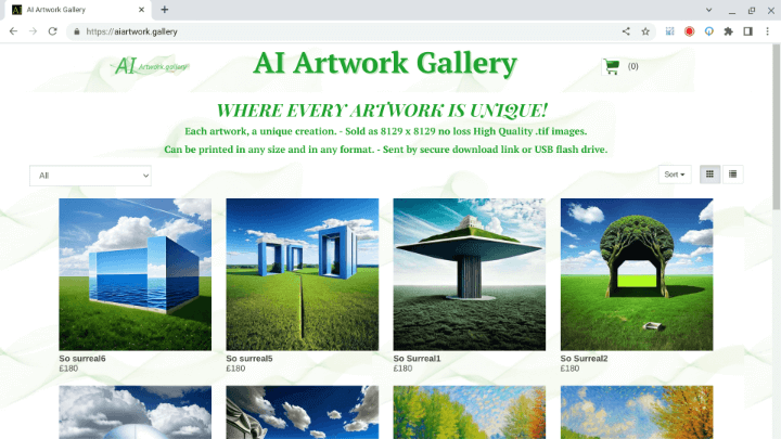 AIArtwork.Gallery unique artworks at affordable prices.