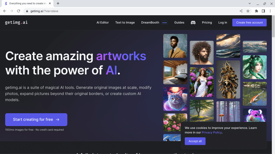 GetImg.ai can Generate up to 10 images in seconds.